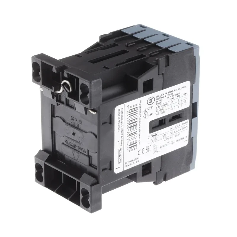 Siemens 3RT2 Contactor, Coil Voltage 110V AC, 3-Pole, Contact Current 7A, Power Rating 3kW, 3NO Auxiliary 3RT2015-2AF01