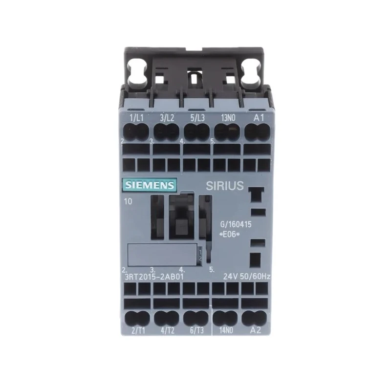 Siemens 3RT2015-2AB01 3RT2 Contactor, 24V AC Coil, 3-Pole, 7 A, 3 kW, 3 NO, 400V AC 3RT2015-2AB01