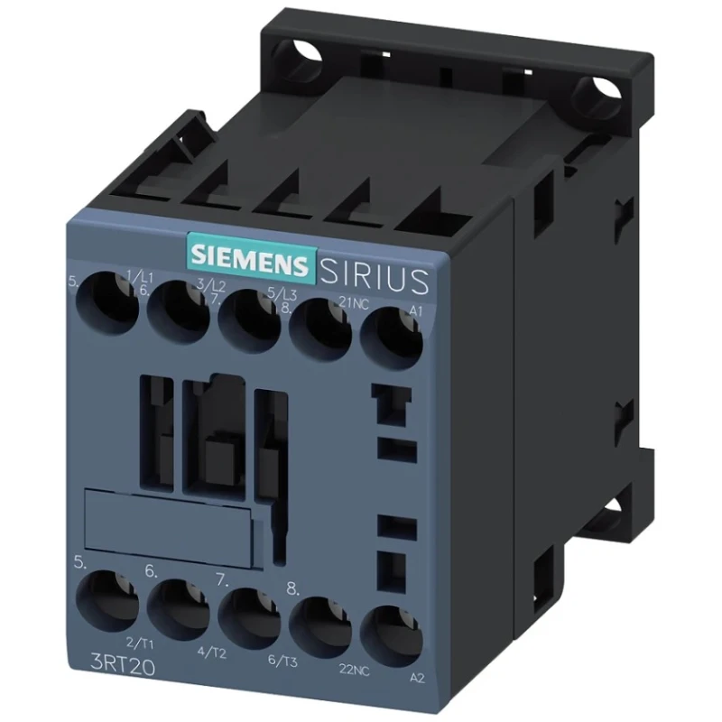 Siemens 3RT2 Contactor, 230V AC Coil Voltage, 3-Pole, 9 A Contact Current, 4 kW Power Rating, 3 NO, 400V AC 3RT2016-1AP02