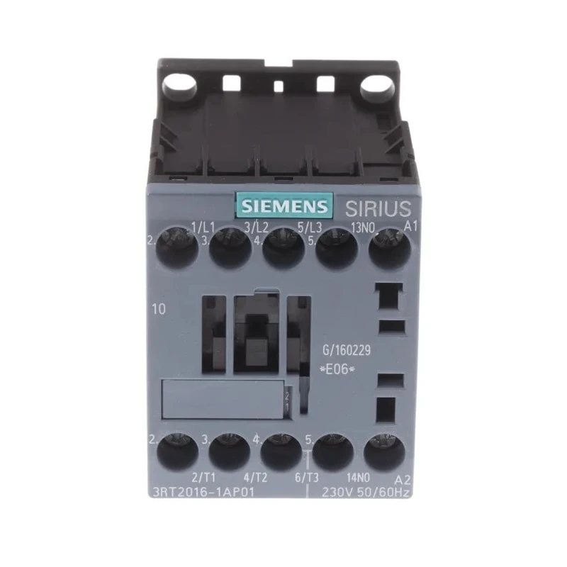Siemens 3RT2 Contactor, 230V ac Coil, 3-Pole, 9A, 4kW Power Rating, 3 NO Auxiliary Contacts, Motor Control 3RT2016-1AP01