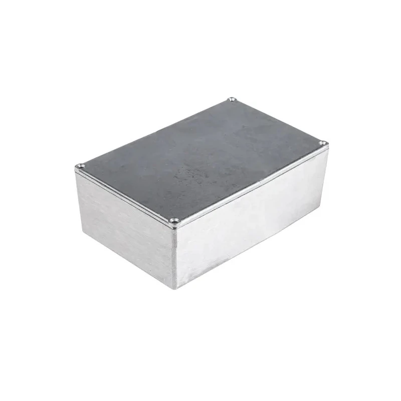 RS PRO Die Cast Aluminium Enclosure Silver Lid Shielded IP54 34.2 mm x 118.9 mm x 93.3 mm IP54