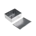 RS PRO Die Cast Aluminium Enclosure Silver Lid Shielded IP54 34.2 mm x 118.9 mm x 93.3 mm IP54
