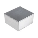RS PRO Silver Die Cast Aluminium Enclosure IP54 Rated 59.2 mm x 120.5 mm x 120.5 mm IP54