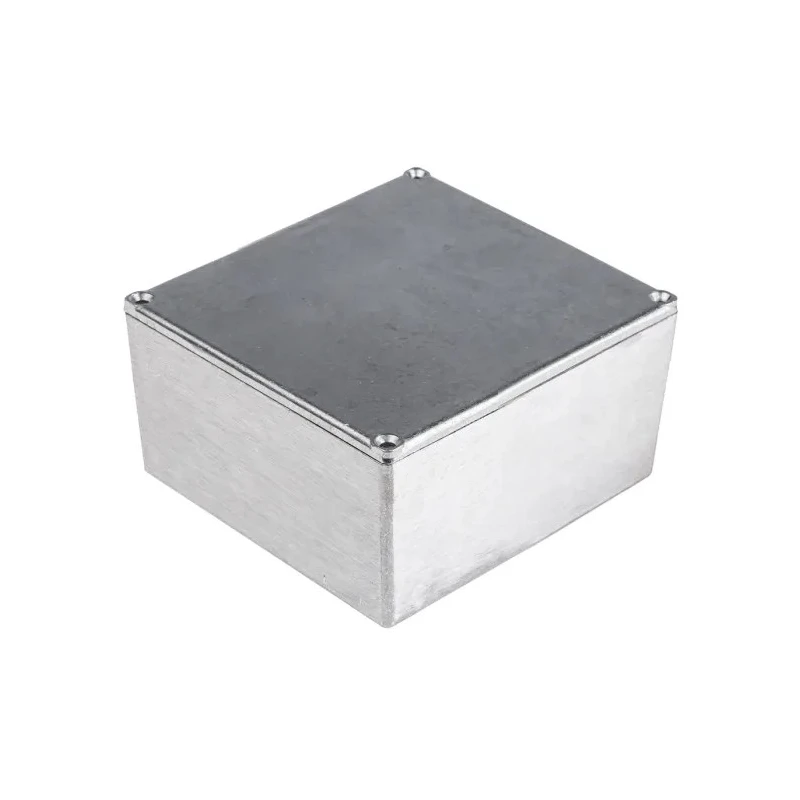 RS PRO Silver Die Cast Aluminium Enclosure IP54 Rated 59.2 mm x 120.5 mm x 120.5 mm IP54