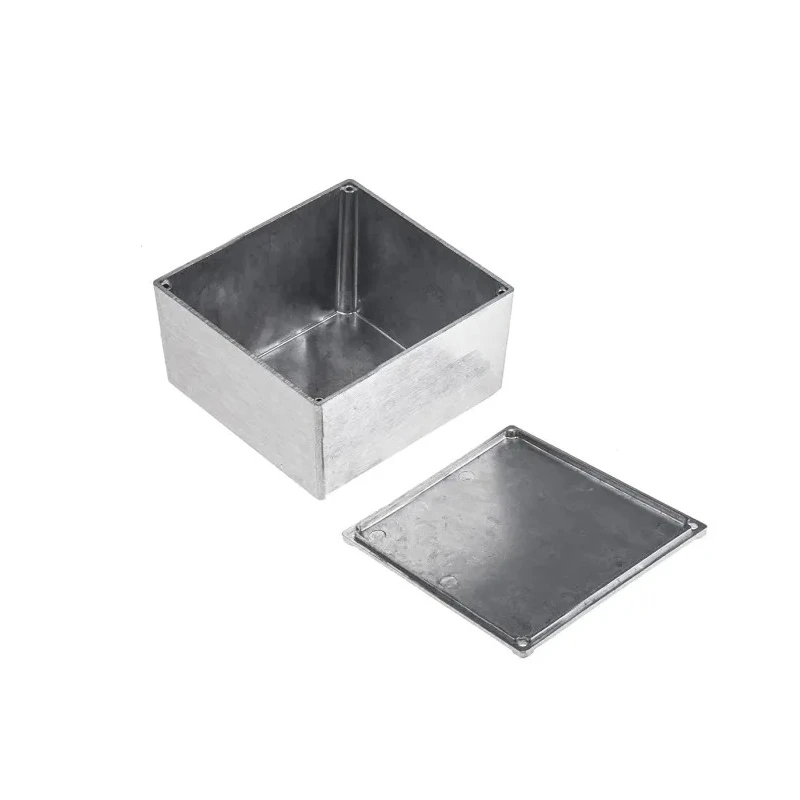 RS PRO Silver Die Cast Aluminium Enclosure IP54 Rated 59.2 mm x 120.5 mm x 120.5 mm IP54