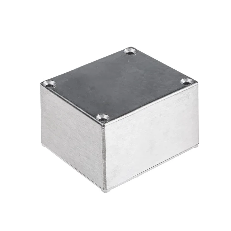 RS PRO Silver Silver Lid Aluminium Alloy Enclosure IP65 Protection 35.1 mm x 64 mm x 58 mm 161-0930