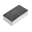 RS PRO Silver Black Lid Aluminium Alloy Enclosure IP65 30.2 mm x 115 mm x 65 mm IP65
