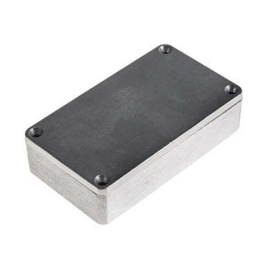 RS PRO Silver Black Lid Aluminium Alloy Enclosure IP65 30.2 mm x 115 mm x 65 mm IP65