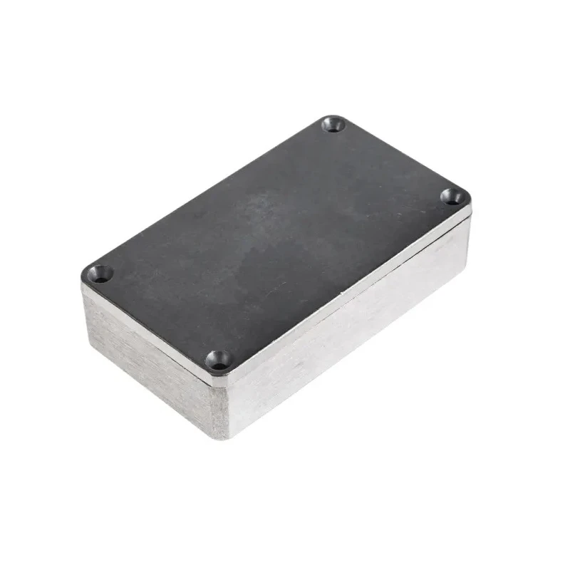 RS PRO Silver Black Lid Aluminium Alloy Enclosure IP65 30.2 mm x 115 mm x 65 mm IP65