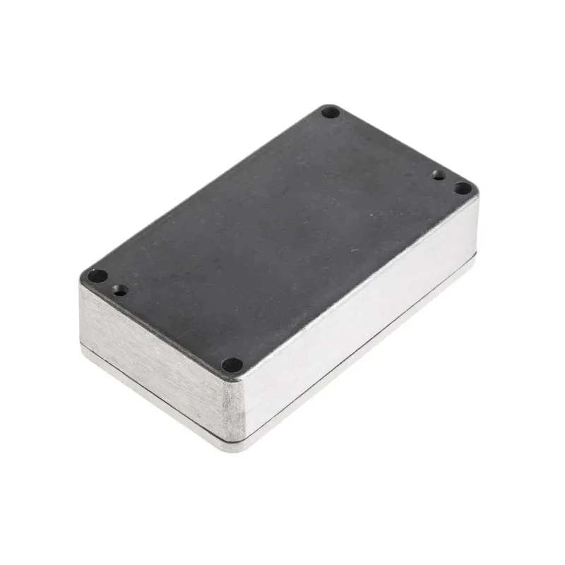 RS PRO Silver Black Lid Aluminium Alloy Enclosure IP65 30.2 mm x 115 mm x 65 mm IP65