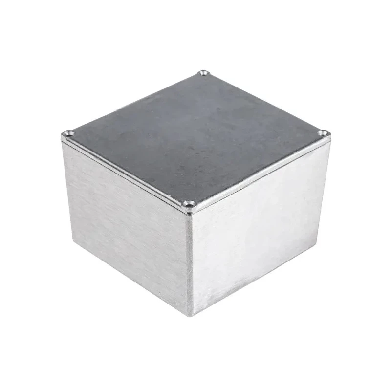 RS PRO Silver Silver Lid Die Cast Aluminium Enclosure IP54 95.2mm x 120.5mm x 120.5mm IP54