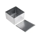 RS PRO Silver Silver Lid Die Cast Aluminium Enclosure IP54 95.2mm x 120.5mm x 120.5mm IP54