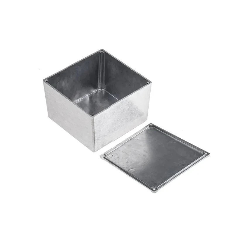 RS PRO Silver Silver Lid Die Cast Aluminium Enclosure IP54 95.2mm x 120.5mm x 120.5mm IP54