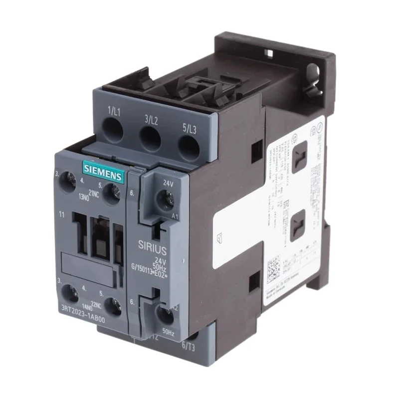 Siemens 3RT2 Contactor 24V AC Coil 3-Pole 9 A 4 kW Motor Control 3RT2023-1AB00