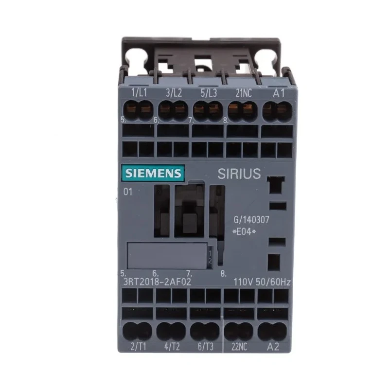 Siemens 3RT2 Contactor, 110V AC Coil, 3-Pole, 16 A, 7.5 kW Power Rating, 3 NO, 400V AC 3RT2018-2AF02