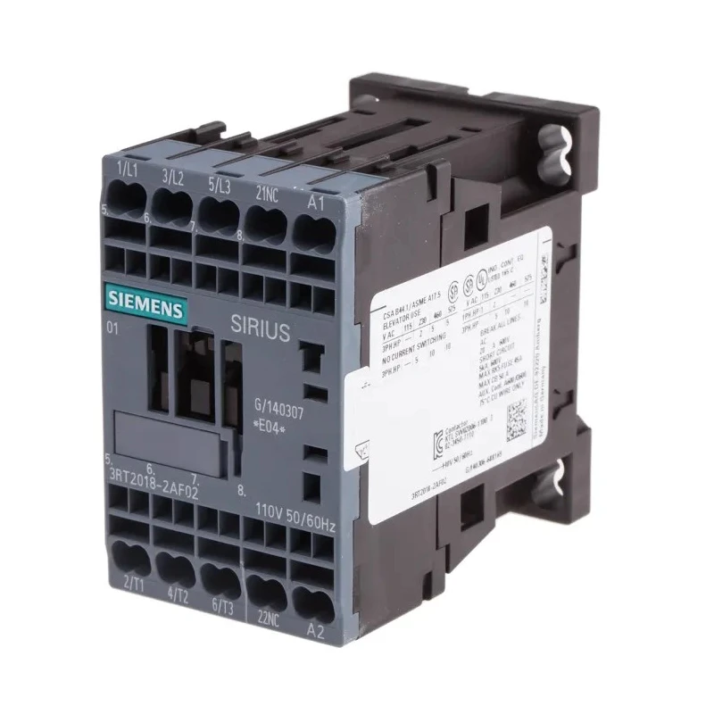 Siemens 3RT2 Contactor, 110V AC Coil, 3-Pole, 16 A, 7.5 kW Power Rating, 3 NO, 400V AC 3RT2018-2AF02