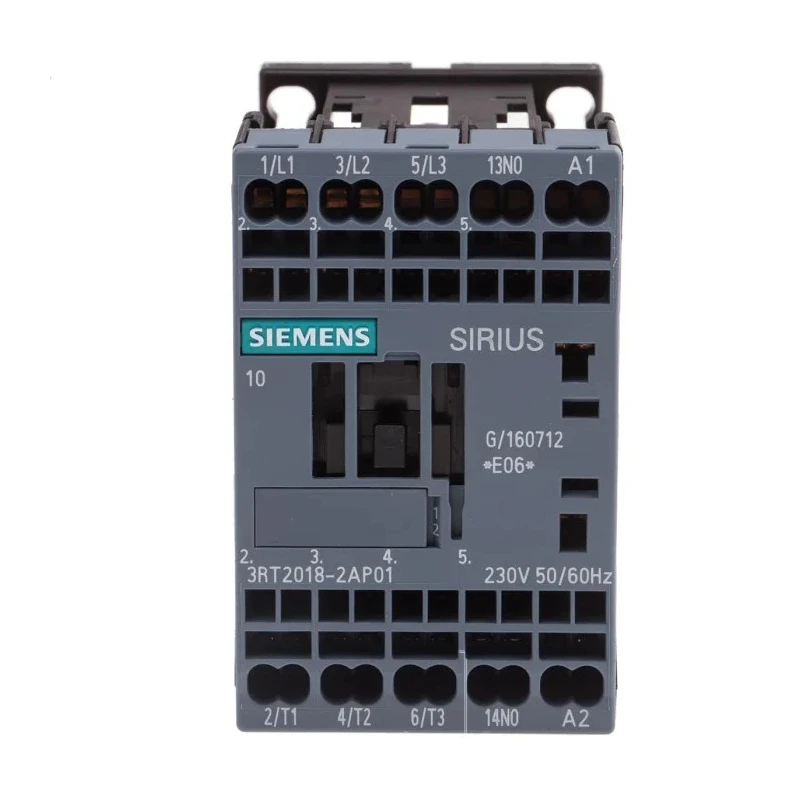 Siemens 3RT2 Contactor, 230V AC Coil, 3-Pole, 16 A, 7.5 kW Power Rating, 3 NO Contact Configuration, Model 3RT2018-2AP01