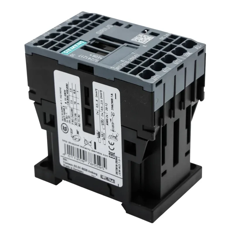 Siemens 3RT2 Contactor, 24V dc Coil, 3-Pole 16 A, 7.5 kW Motor Control Device 3RT2018-2BB42