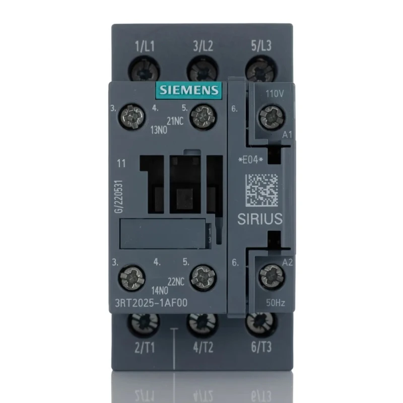 Siemens 3RT2 Contactor, 110V AC Coil, 3-Pole, 16A, 7.5kW Power Rating, 3 NO Contacts, 400V AC, DIN Rail Mount 3RT2025-1AF00