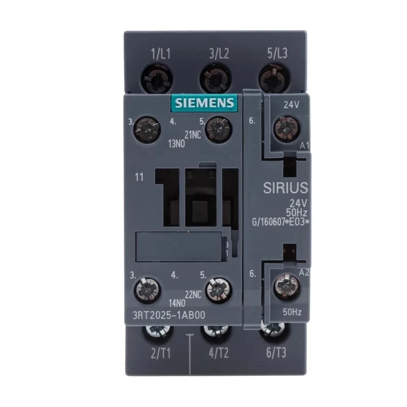 Siemens 3RT2 Contactor, 24V AC Coil, 3-Pole, 16A, 7.5 kW, Screw Clamp Terminals, 3RT2025-1AB00