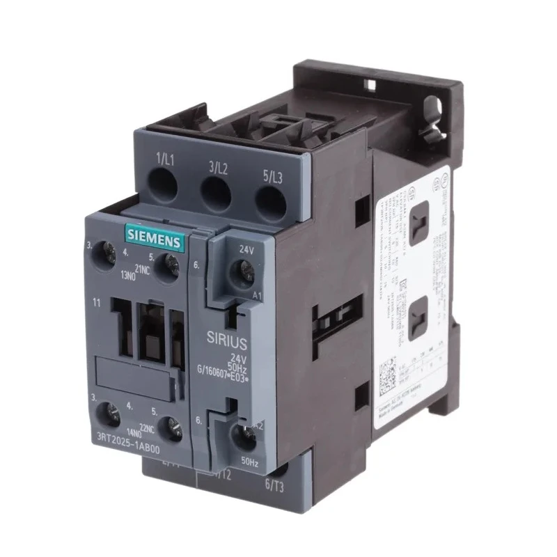 Siemens 3RT2 Contactor, 24V AC Coil, 3-Pole, 16A, 7.5 kW, Screw Clamp Terminals, 3RT2025-1AB00