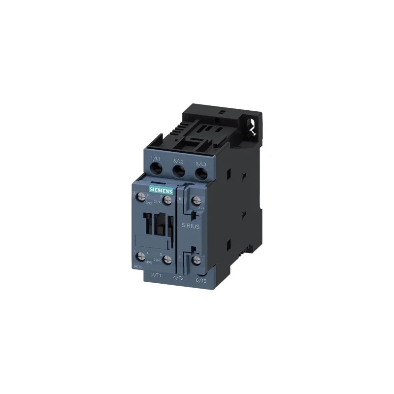 Siemens 3RT2027-1BB40 3-Pole Contactor, 24V DC Coil, 32A, 15 kW at 230V, 3 NO, 400V AC