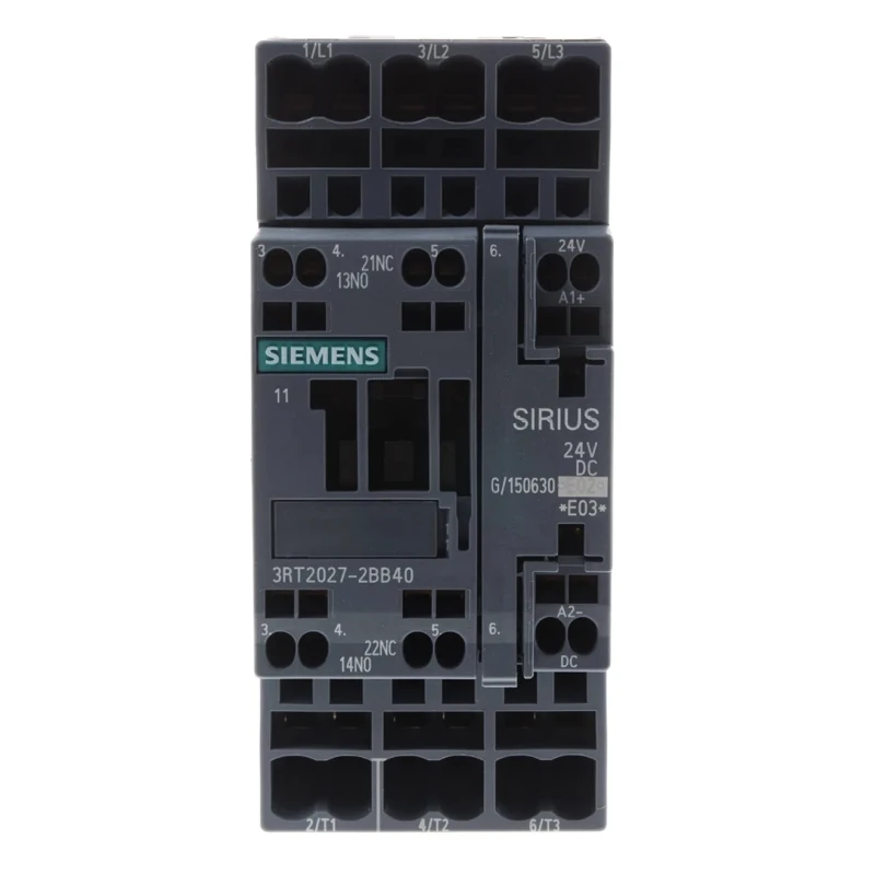Siemens 3RT2 3-Pole Contactor 24V DC Coil, 32 A, 15 kW, 3 NO, 400V AC 3RT2027-2BB40