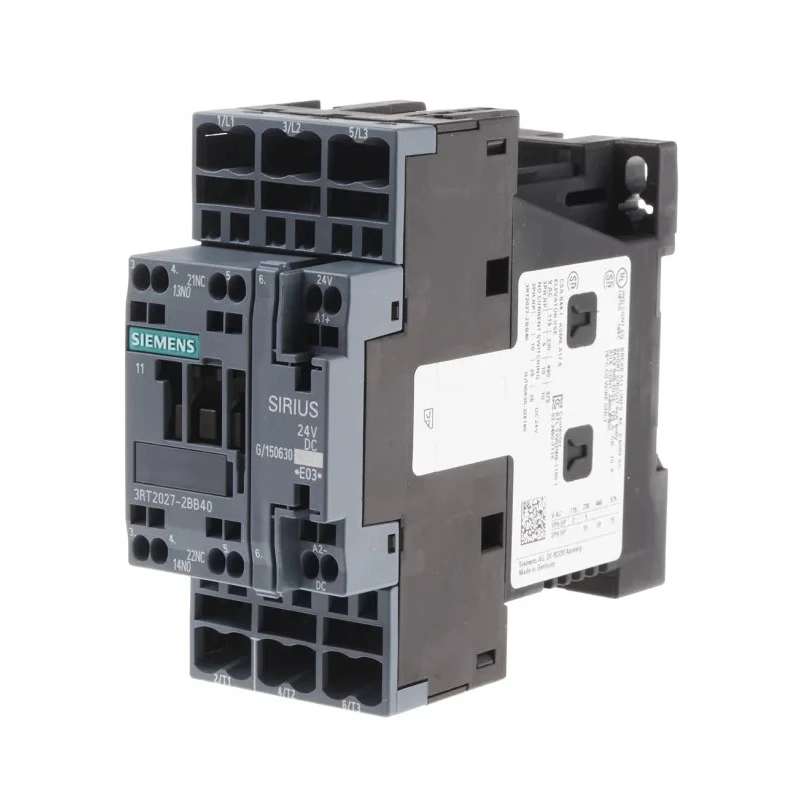 Siemens 3RT2 3-Pole Contactor 24V DC Coil, 32 A, 15 kW, 3 NO, 400V AC 3RT2027-2BB40