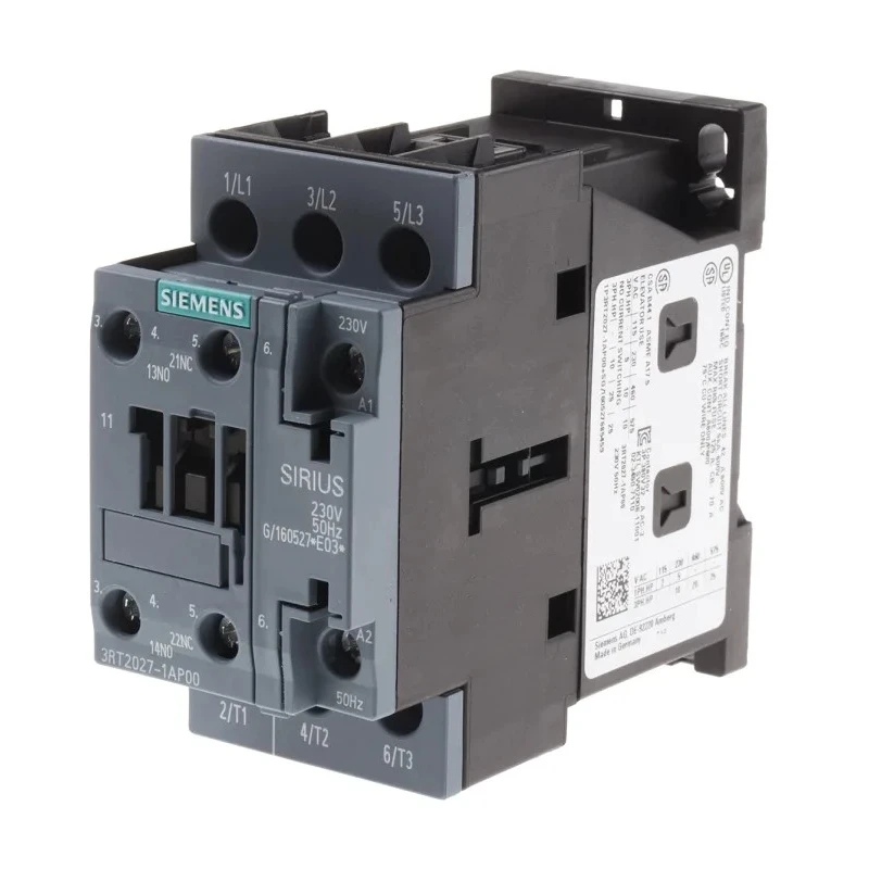Siemens 3RT2 Contactor, 230V AC Coil, 3-Pole, 32A Contact Current, 15kW Power Rating, 3 NO, 400V AC Contacts 3RT2027-1AP00