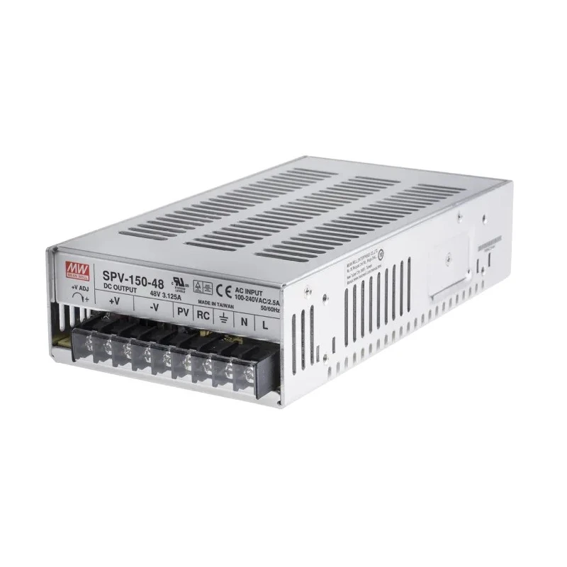 MEAN WELL Single Output 150W Switching Power Supply 48V DC, Programmable Voltage SPV-150-48