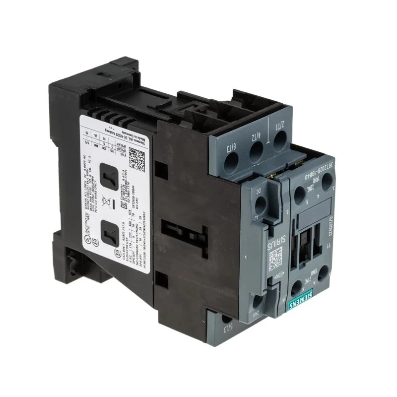 Siemens 3RT2 Motor Control Contactor, 24V dc Coil, 3-Pole, 38 A, 18.5 kW, 400V ac 3RT2028-1BB40