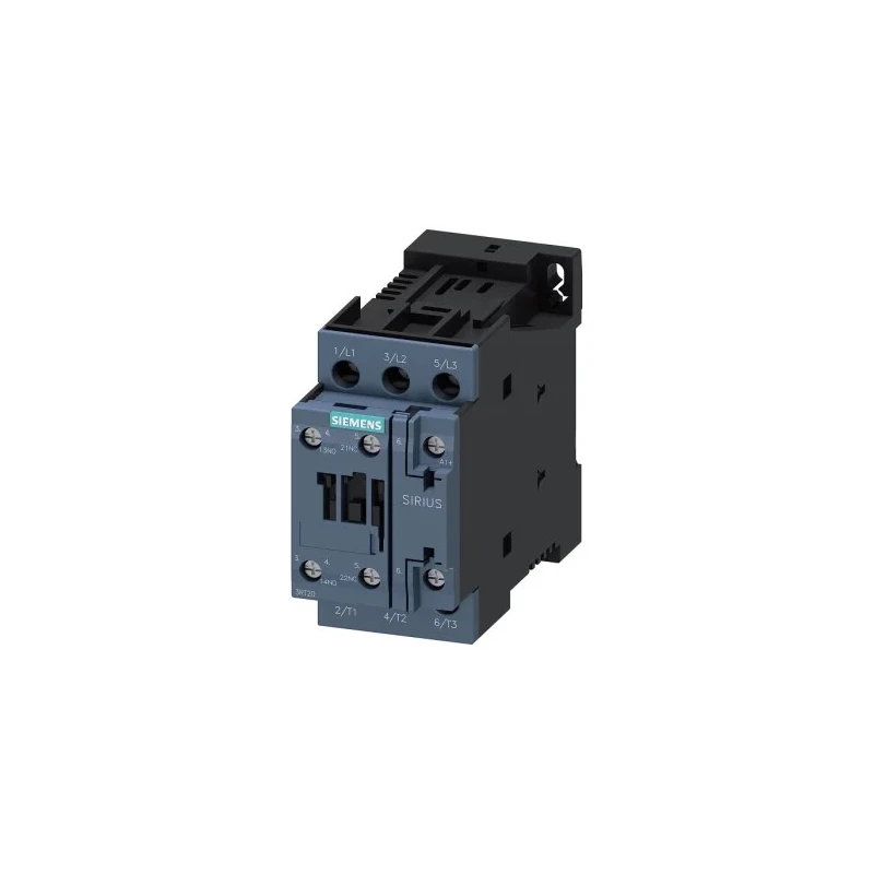 Siemens 3RT2 Motor Control Contactor, 24V dc Coil, 3-Pole, 38 A, 18.5 kW, 400V ac 3RT2028-1BB40