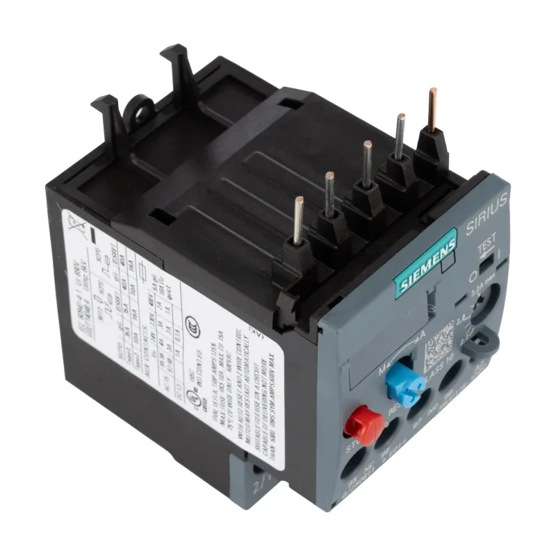 Siemens Thermal Overload Relay SIRIUS 3RU2, 1 NO/1 NC, 2.2A-3.2A Adjustable, 3.2A Contact Rating, 1.1 kW, 690V 3RU2116-1DB0