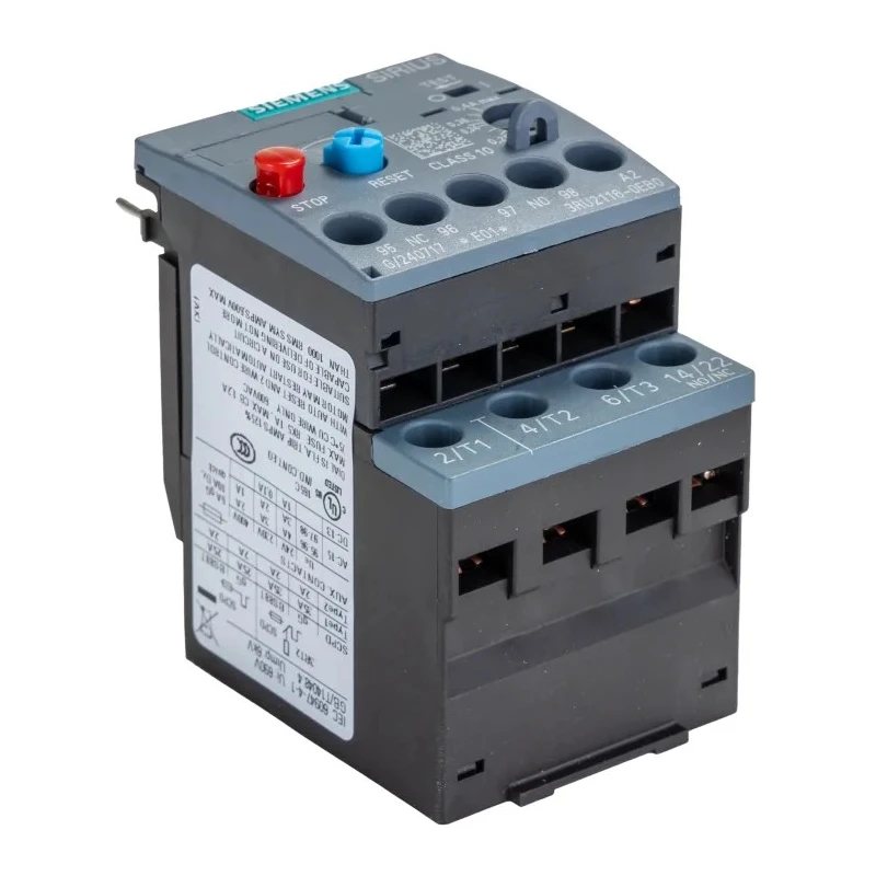 Siemens SIRIUS 3RU2 Thermal Overload Relay 1 NO/1 NC 0.28A-0.4A FLC 400mA Contact Rating 90W 3RU2116-0EB0