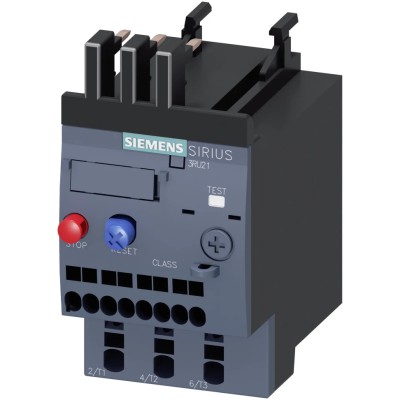 Siemens SIRIUS 3RU2 Thermal Overload Relay 1 NO/1 NC 4.5 to 6.3 A F.L.C 6.3 A Contact Rating 2.2 kW 3RU2116-1GC0