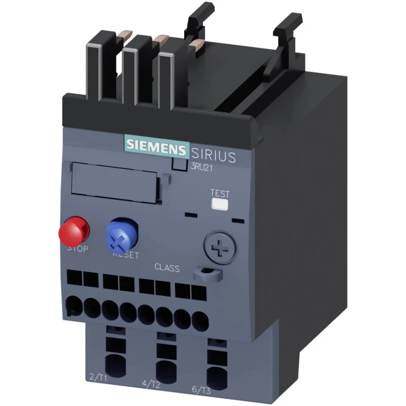 Siemens SIRIUS 3RU2 Thermal Overload Relay 1 NO/1 NC 4.5 to 6.3 A F.L.C 6.3 A Contact Rating 2.2 kW 3RU2116-1GC0