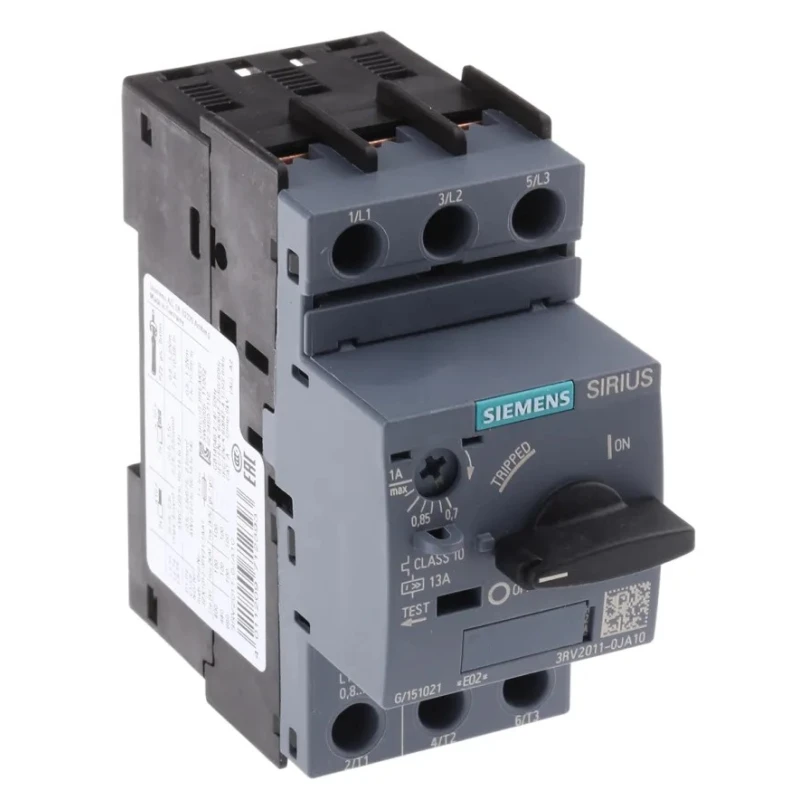 Siemens Motor Protection Circuit Breaker 700 mA 1 A, Magnetic Sensing, 690 V, IP20, -20°C to 60°C 3RV2011-0JA10