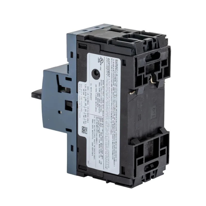 Siemens Motor Protection Circuit Breaker , 0.9-1.25 A Current Rating, Magnetic Sensing, 690 V, IP20, 3 Poles 3RV2011-0KA20