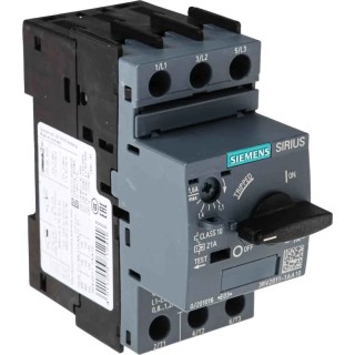 Siemens Motor Protection Circuit Breaker , 1.1A/1.6A Current Rating, 690V, Magnetic Sensing, 3 Poles, IP20 3RV2011-1AA10