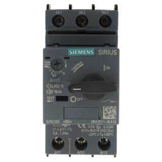 Siemens Motor Protection Circuit Breaker 12A 9A 690V Magnetic Sensing 3RV2011-1KA10
