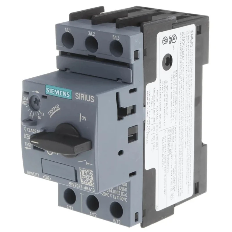 Siemens Motor Protection Circuit Breaker 14, 20 A Current Rating, 690V Supply Voltage, 3 Poles, Magnetic 3RV2021-4BA10