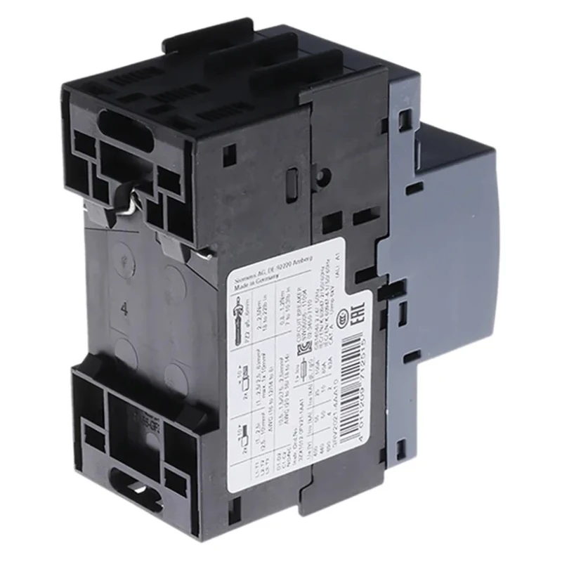 Siemens Motor Protection Circuit Breaker 10A, 16A Current Rating, 3 Poles, Magnetic Sensing, 3RV2021-4AA10