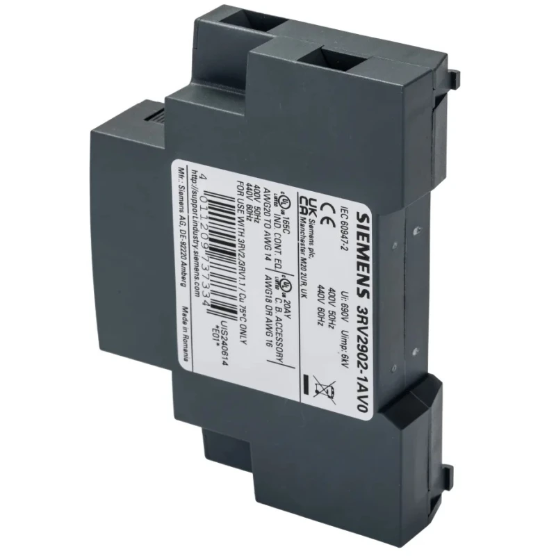 Siemens Snap-On Undervoltage Release Circuit Trip for Motor Circuit Breaker 440V 3RV2902-1AV0