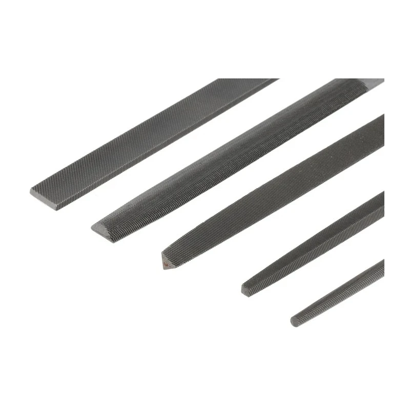 RS PRO 200 mm Bastard Engineers File Set 5 Pieces with Ergonomic Soft-Grip Handles Model 161-1464