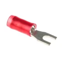 TE Connectivity PIDG Insulated Fork Terminal 22 AWG to 16 AWG M2.5 Stud Size Nylon Red 130521