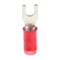TE Connectivity PIDG Insulated Fork Terminal 22 AWG to 16 AWG M2.5 Stud Size Nylon Red 130521