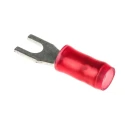 TE Connectivity PIDG Insulated Fork Terminal 22 AWG to 16 AWG M2.5 Stud Size Nylon Red 130521