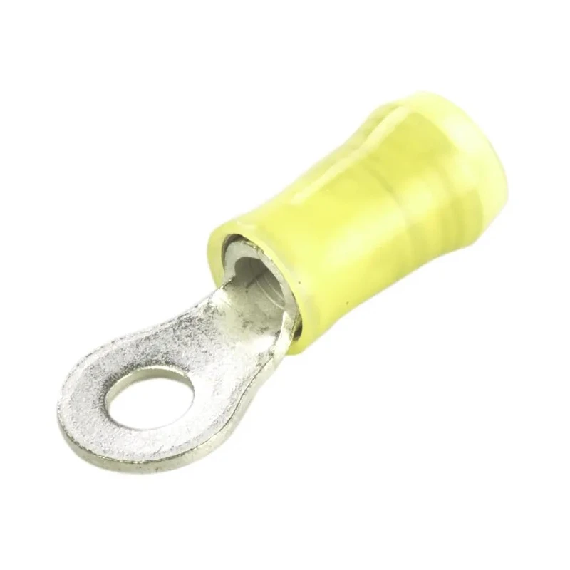 TE Connectivity PIDG Insulated Ring Terminal M4 Stud Size 12 AWG to 10 AWG Nylon Yellow 35108
