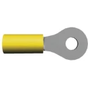 TE Connectivity PIDG Insulated Ring Terminal M5 Stud Size, 12 AWG to 10 AWG Wire Size, Yellow, Model 130203