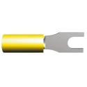 TE Connectivity PIDG Insulated Fork Terminal 12 AWG to 10 AWG Nylon Yellow M4 Stud Size 130496